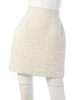 フラワー刺繍タイトスカート/ネイビー