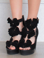 リボンベルトサンダル/ピンク