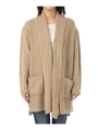 畦編みボリュームトッパーカーディガン/ベージュ(052)