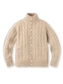 総ケーブル柄カーディガン/ライトグレー(011)