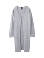 SOLID KNIT LONG JACKET/アッシュ