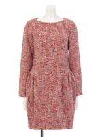 WEB限定ツイードワンピース/BK