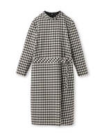 [L]ギンガムウールワンピース/ブラック(219)