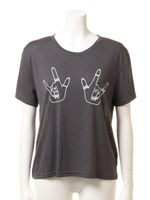 【ANAP】ハンドサインプリントTシャツ/D.GRY