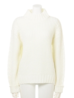 【CASUAL】ルーズニットタートルPO/ブラック