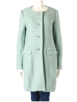 【CanCamコラボ】ビジューボタンノーカラーコート/ミントグリーン