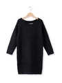アルパカ混ブークレーニットワンピース/ネイビー(093)