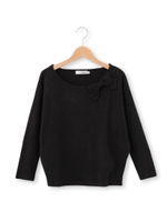 リボンドルマンカットソー/ブラック(019)