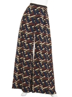 レトロジオメトリックパンツ/ブラウン