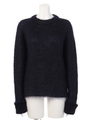 Mohair クルーネックニットプルオーバー/ネイビー