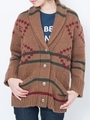 SHAWL COLLAR NATIVE CARDIGAN/ブラウン