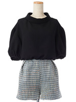 ツイードドッキングコンビネゾン/ブラック