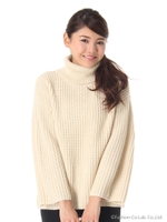 ベルスリーブオーバーニット/ホワイト