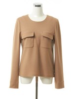 圧縮ウールフラップポケットトップス/グレー