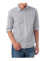 手描き風ウィンドウペンチェックシャツ/ホワイト(002)