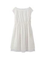 揚柳シフォンフラワー刺しゅうワンピース/ホワイト(001)