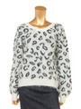 2wayヒョウ柄ニットTOPS/BLACK