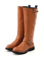 カジュアルロングブーツ/ブラック