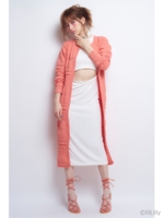 ジップワークカットソーワンピ/WHITE