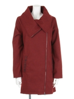 スタンドカラーミリタリーコート/ブラック