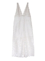scallop rompers/white