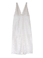scallop rompers/white