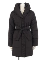 ウエストリボン中綿コート/キャメル