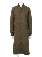 サーモライトキルティングロングコート/カーキ