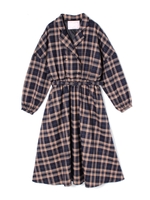 シャツワンピース/ブラック×オフ