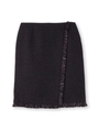 ツイードラップスカート/ブラック(419)