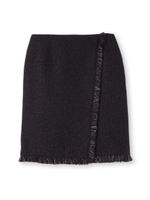 ツイードラップスカート/ブラック(419)