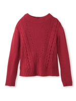 ニットプルオーバー/ワインレッド(063)