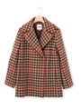 ビッグ千鳥柄コート/キャメル(241)