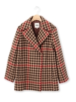 ビッグ千鳥柄コート/キャメル(241)