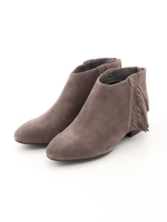 【V-SEVEN】フリンジショートブーツ/ブラックスエード