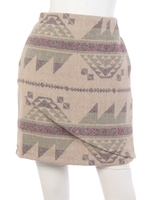 【mystic】ジャガードフロント重ねスカート/ベ−ジュ