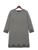 ★JOC ニット レースカサネ ワンピース/MD.GRAY