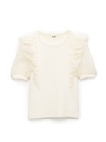 シースルーカットトップス/WHT