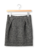 ツイード風ニットスカート/グレー(012)