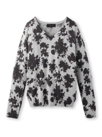 フラワープリントニットプルオーバー/キャメル(141)