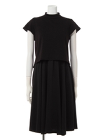 ボトルネックトップス付セットアップ/ブラック