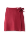 ラップ風トラペラーズスカート/ワインレッド(063)