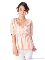 【LIZ LISA】ぺプラムトップス/ピンク