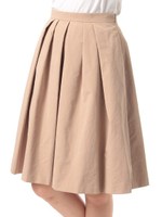 タックフレアーミモレスカート/カーキ