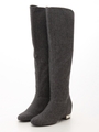 ビジューローヒールニーハイブーツ/CHARCOAL