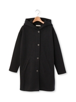 フーデットオフショルミディカーディガン/ブラック(019)