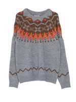 求心柄ニット/グレー