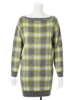 12Gチェックジャガードワンピース/グレー