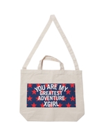 2WAY BAG MESSAGE LOGO/WHITE