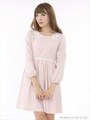 flowerクラシカルフラノワンピース/クロ